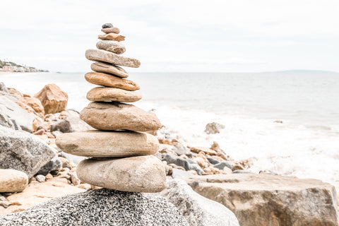 Zen Stones on the Beach