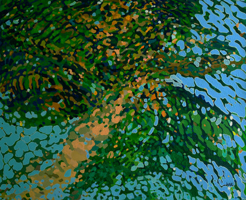 Palm Reflection Over Lake
