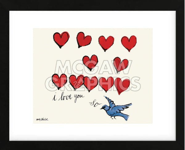 アンディ・ウォーホル 「 I LOVE YOU SO, C. 1958」額付 I Love You So, c. 1958 (Framed) | McGaw Graphics