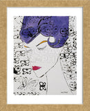 Untitled (Female Head with Stamps), c. 1959 (Framed)