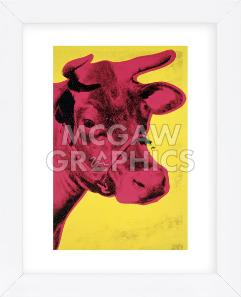 Cow, 1966 (yellow & pink) (Framed) | McGaw Graphics