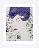 Untitled (Female Head with Stamps), c. 1959 (Framed)