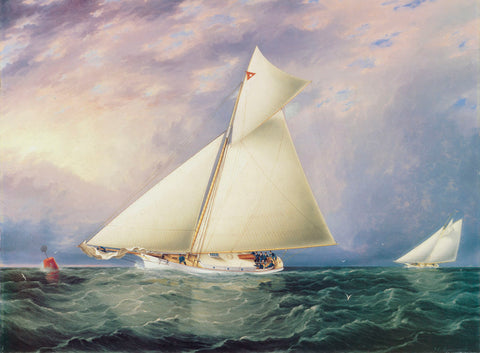 Yacht Race in New York Harbor -  James E. Buttersworth - McGaw Graphics