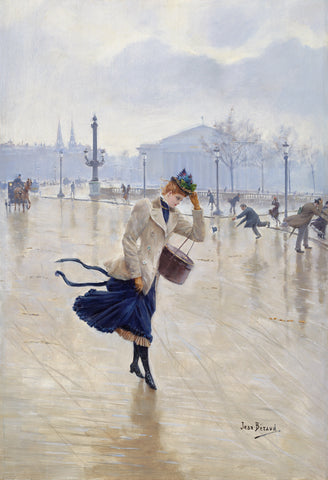 Windy Day, Place de la Concorde, c. 1890 -  Jean Beraud - McGaw Graphics