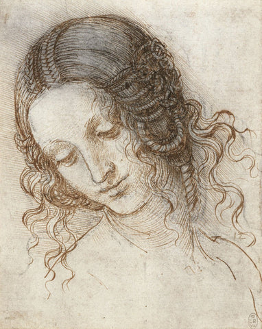 Head of Leda -  Leonardo da Vinci - McGaw Graphics