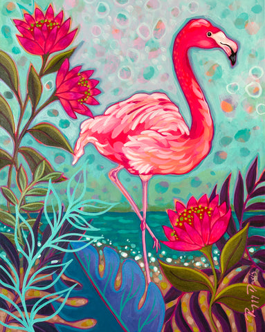 Flamingo Beach I -  Peggy Davis - McGaw Graphics