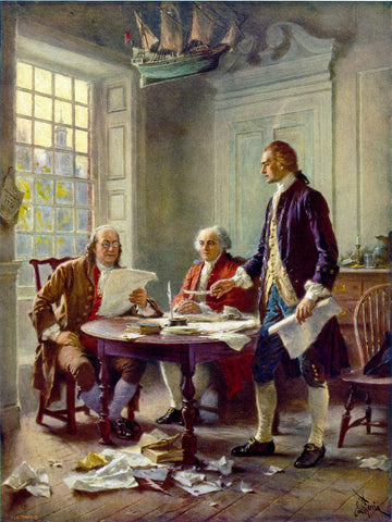 Writing the Declaration of Independence, 1776 -  Jean Leon Gerome Ferris - McGaw Graphics
