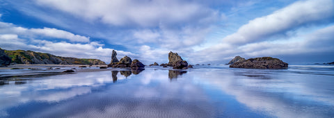 Low Tide and Clouds at Bandon Beach, Oregon -  Dennis Frates - McGaw Graphics