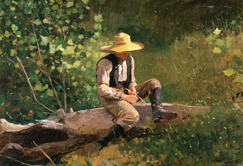 The Whittling Boy, 1873 -  Winslow Homer - McGaw Graphics