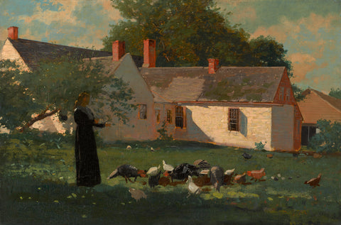 Farmyard Scene, c. 1872-74 -  Winslow Homer - McGaw Graphics