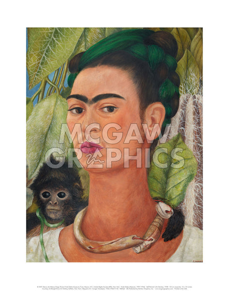 なちゃん　self-portrait Self-Portrait with Monkey by Frida Kahlo: Definition