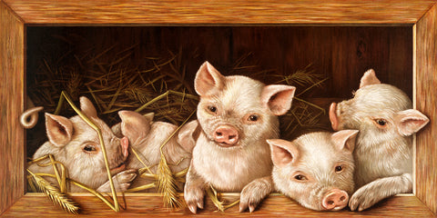 The Prize Piggies, ca. 1865-1899 -  L. Prang & Co. - McGaw Graphics