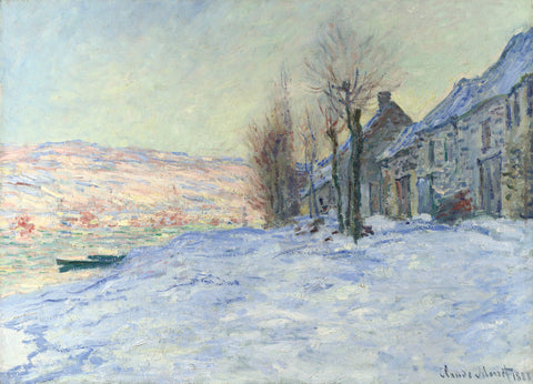 Lavacourt, under Snow, ca. 1878-1881 -  Claude Monet - McGaw Graphics