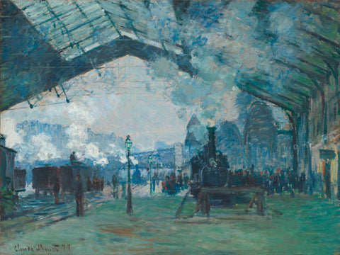 Arrival  of the Normandy Train, Gare Saint-Lazare, 1877 -  Claude Monet - McGaw Graphics