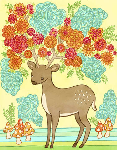 Deer Bloom -  My Zoetrope - McGaw Graphics