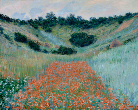 Poppy Field in a Hollow Near Giverny, 1885 -  Claude Monet - McGaw Graphics