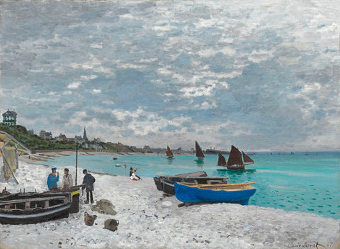 The Beach at Sainte-Adresse, 1867 -  Claude Monet - McGaw Graphics