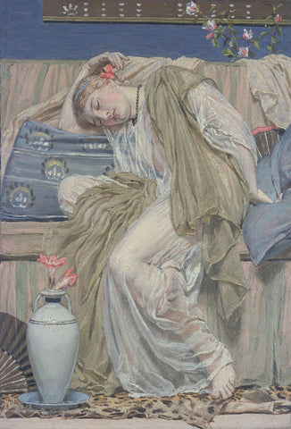A Sleeping Girl, ca. 1875 -  Albert Moore - McGaw Graphics