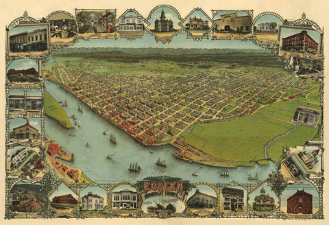 Map of Eureka, California, 1902 -  A.C. Noe - McGaw Graphics