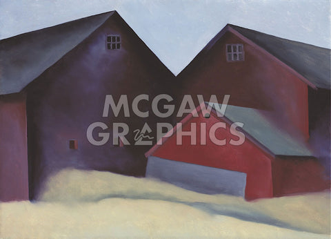 Ends of Barns, 1922 -  Georgia O'Keeffe - McGaw Graphics