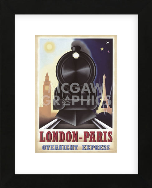 London-Paris Overnight Express (Framed) | McGaw Graphics