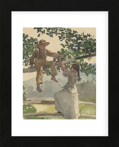 On the Fence, 1878 (Framed) -  Winslow Homer - McGaw Graphics