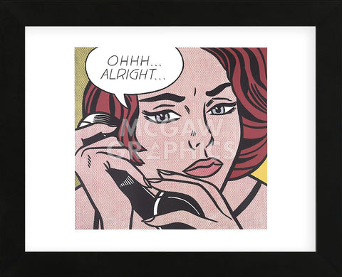 Ohhh...Alright..., 1964  (Framed) -  Roy Lichtenstein - McGaw Graphics