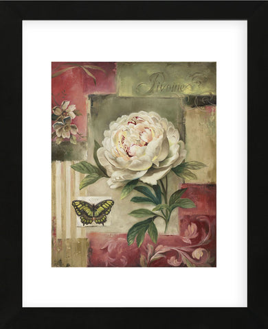 Peony and Butterfly (Framed) -  Lisa Audit - McGaw Graphics