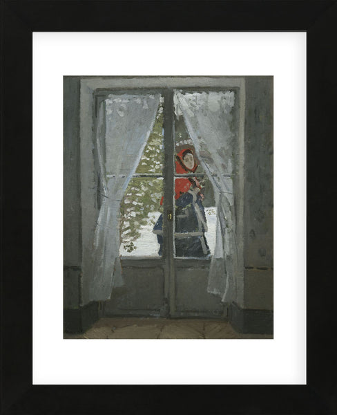 The Red Kerchief: Portrait of Mrs. Monet, 1868-1878 (Framed