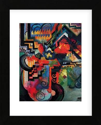 Colored composition (Hommage a_ Sebastin Johann Bach) (Framed) -  August Macke - McGaw Graphics