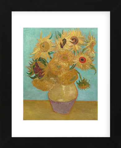 Vase with Twelve Sunflowers, 1889 (Framed) -  Vincent van Gogh - McGaw Graphics