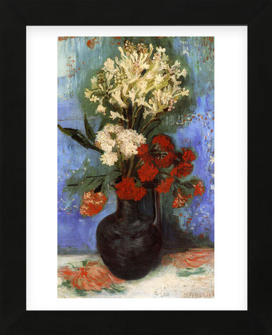 Vase with Carnations and Other Flowers, 1886 (Framed) -  Vincent van Gogh - McGaw Graphics