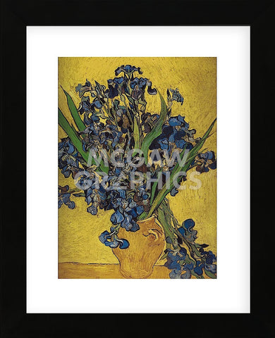 Irises in Vase (Framed) -  Vincent van Gogh - McGaw Graphics