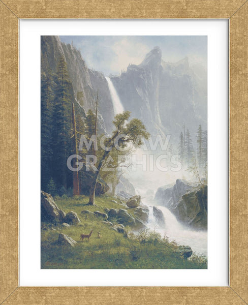 Bridal Veil Falls, Yosemite, ca 1871-73 (Framed) | McGaw Graphics