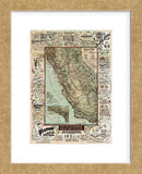 Map of California Roads for Cyclers, 1896 (Framed) -  George W. Blum - McGaw Graphics