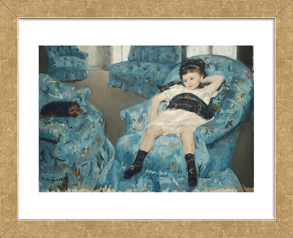 Little Girl in a Blue Armchair, 1878 (Framed) | McGaw Graphics