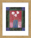 Pink Flowers on Red  (Framed) -  James Hussey - McGaw Graphics