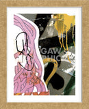 Pink Yellow Tag 1  (Framed) -  Jenny Kraft - McGaw Graphics