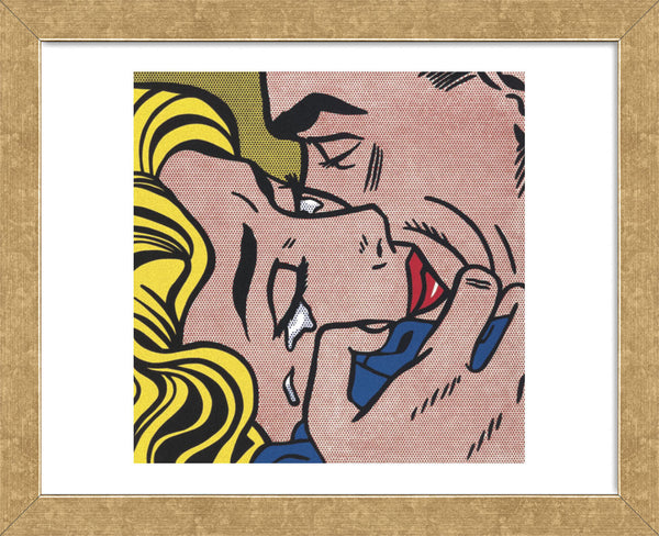 ポップアートフレーム ロイ・リキテンスタイン (キス V) Kiss 複製画 Kiss V (Framed) | McGaw Graphics