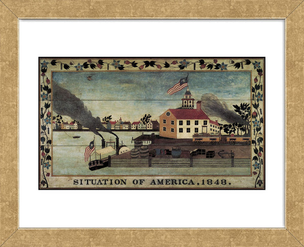 Arte popular de America/北米、南米の民藝　フォークアート Situation of America, 1848 (Framed) | McGaw Graphics
