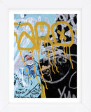 Yellow Aqua Graffiti 1  (Framed) -  Jenny Kraft - McGaw Graphics