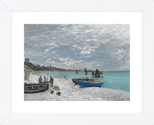 The Beach at Sainte-Adresse, 1867 (Framed) | McGaw Graphics