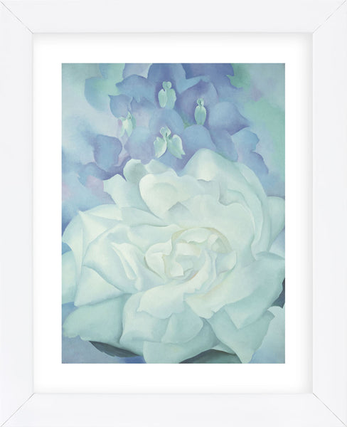 White Rose with Larkspur No. 2, 1927 (Framed) | McGaw Graphics