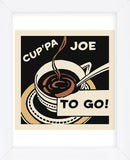 Cup'pa Joe to Go  (Framed) -  Retro Series - McGaw Graphics
