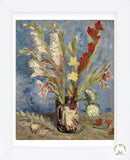Vase with Gladioli and China Asters, 1886 (Framed) -  Vincent van Gogh - McGaw Graphics