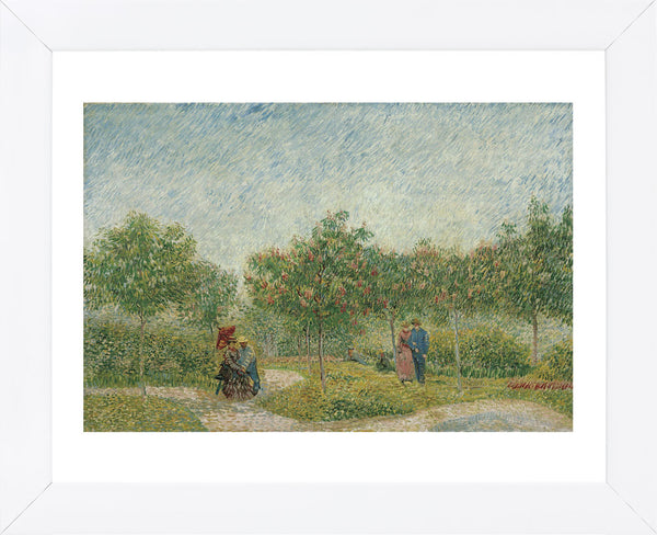 Garden with Courting Couples: Square Saint-Pierre, 1887 (Framed