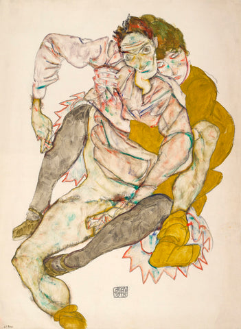 Seated Couple, 1915 -  Egon Schiele - McGaw Graphics