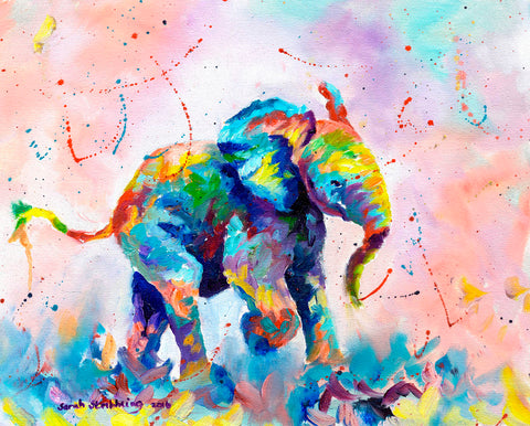 Colorful Elephant -  Sarah Stribbling - McGaw Graphics