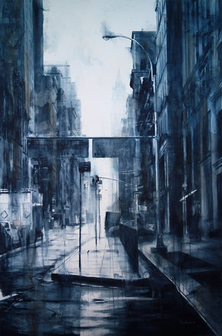 Lower Broadway, rain -  Tim Saternow - McGaw Graphics