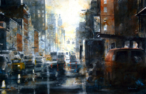 West 14th Street, rain -  Tim Saternow - McGaw Graphics